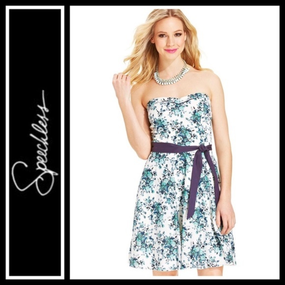 Speechless Dresses | Speechless Floral Strapless Dress Nwot | Poshmark